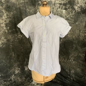 Jcrew Henley collar shirt micro stripes